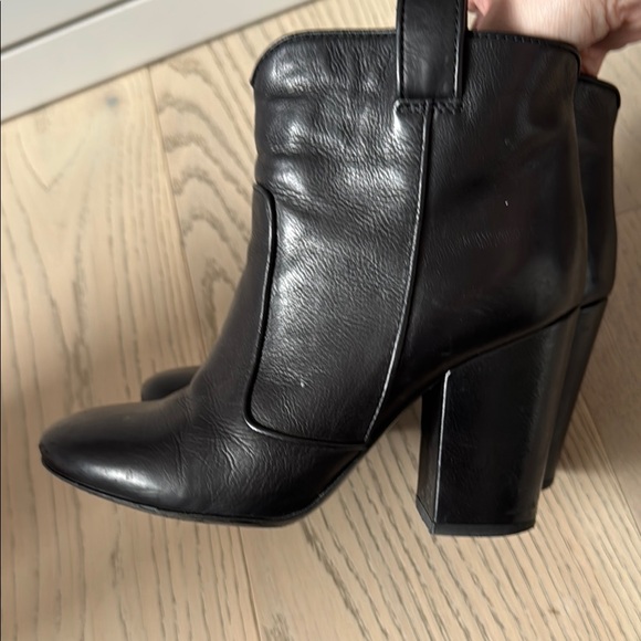 Black Leather Ankle Boots - Picture 9 of 9